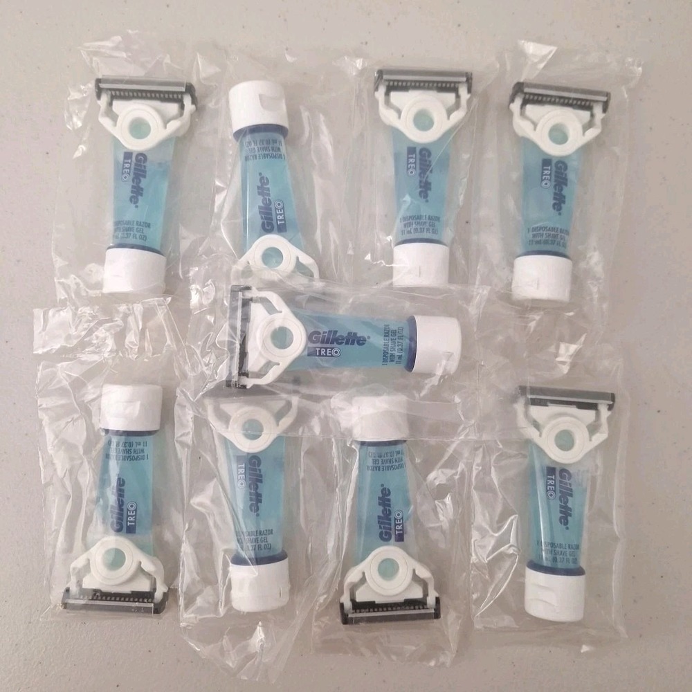 Gillette TREO Disposable Razors With Built-in Shave Gel (9 ct.) NEW SEALED